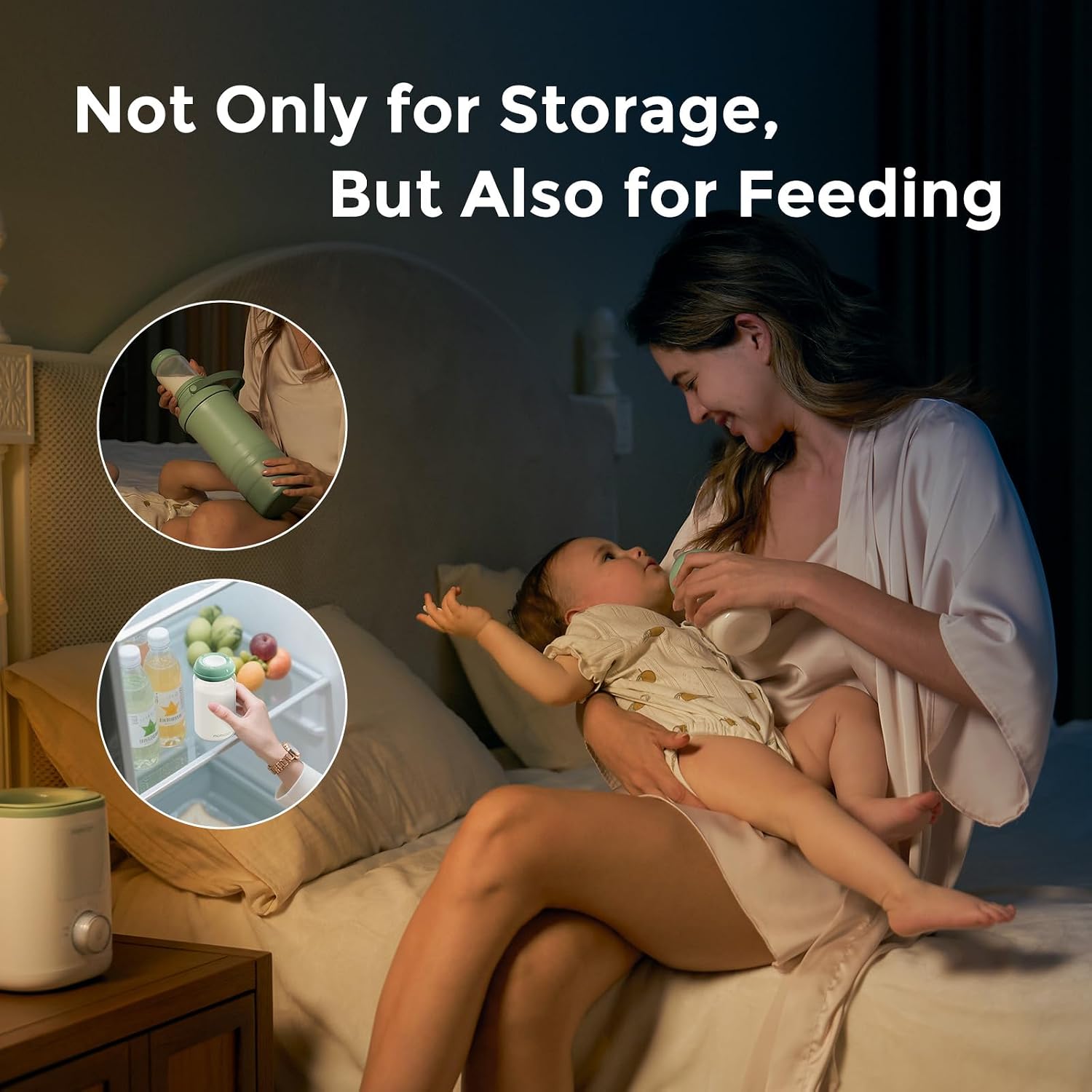 Momcozy Natural Baby Bottles, Wide-Neck, BPA Free Breast Milk Container