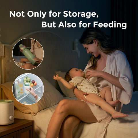 Momcozy Natural Baby Bottles, Wide-Neck, BPA Free Breast Milk Container