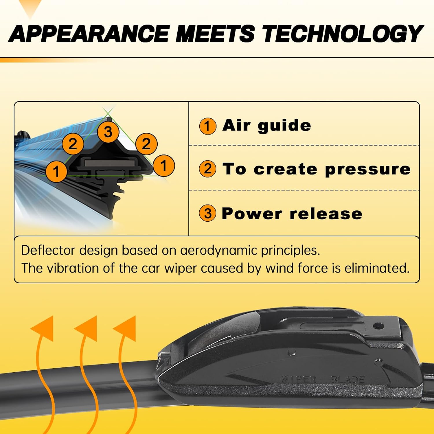 AUTOBOO 18" and 18" Windshield Wipers Blades (Pack Of 2)