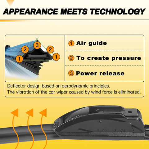 AUTOBOO 18" and 18" Windshield Wipers Blades (Pack Of 2)