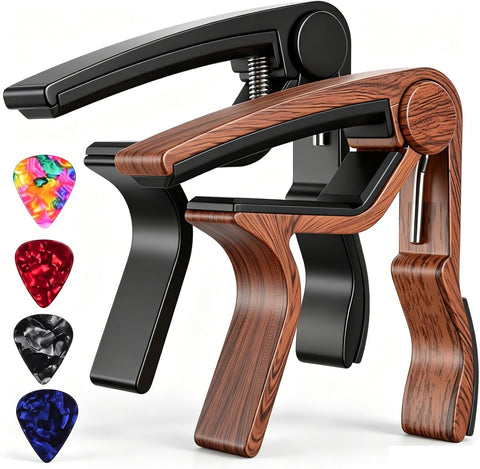 Guitar Capo 2 Pack Capo Guitar Clamp Kapo for Acoustic Electric Bass Guitar Ukulele