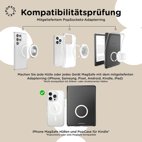PopSockets Phone Grip for MagSafe, Magnetic Holder- Black Speckle