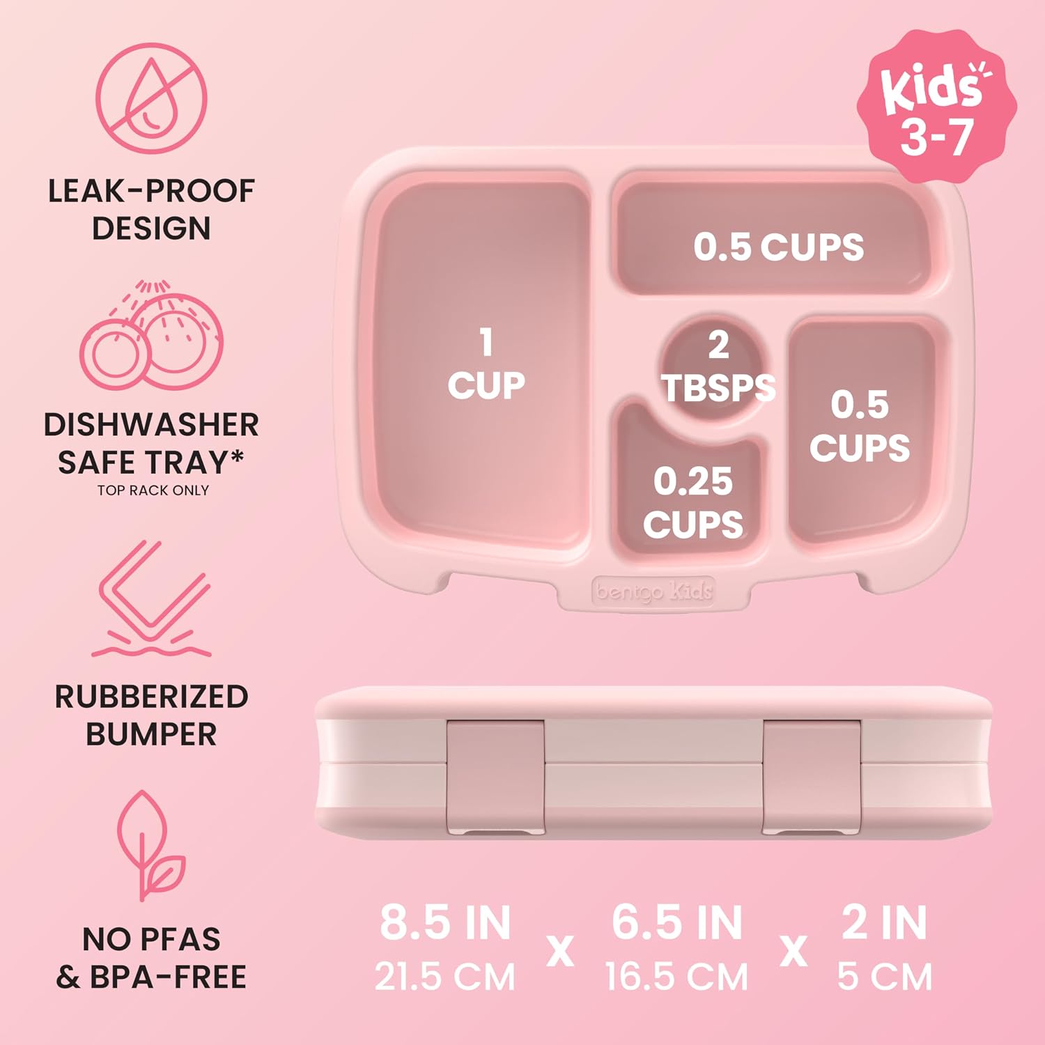 Bentgo Kids Prints Leak-Proof 5-Compartment Bento-Style Kids Lunch Box