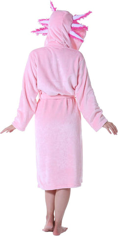 ATOZ Women Robe Adult Animal Bathrobe Flannel Hooded Home Pajamas
