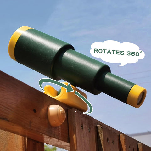 RedSwing Playground Accessories,Backyard Swing Set Pirate Plastic Playground Equipment Set with Ship Wheel, Telescope, Telephone,Rock Climbing Holds and Safety Handles for Outdoor Playhouse,Green