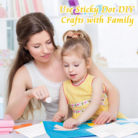 JANYUN 140 Pcs Double Sided Sticky Dots Removable 30 mm Round Putty Sticker