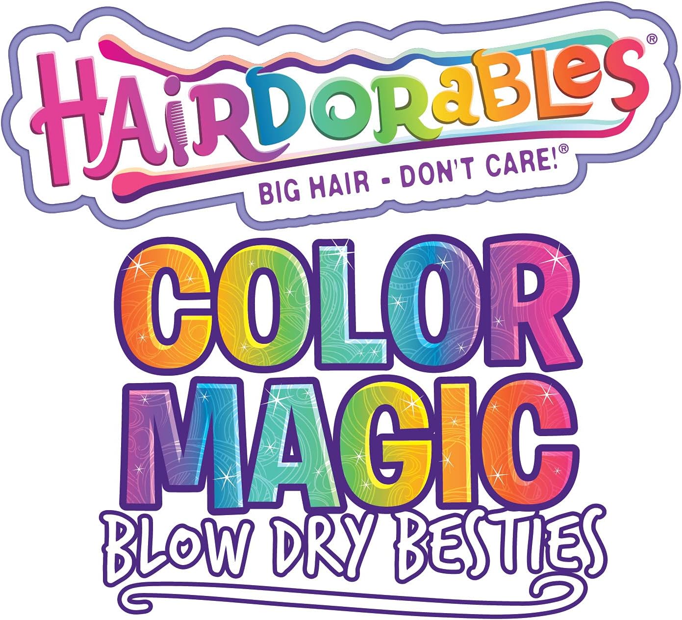 Hairdorables Collectible Doll Color Magic Blow Dry Besties Series 6, styles and case colors may vary, each sold separately, Kids Toys for Ages 3 Up by Just Play