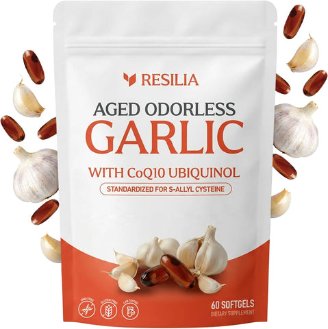 Resilia Odorless Aged Garlic Extract Softgels (60 Count)