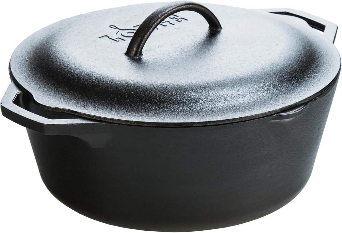 Lodge Cast Iron Dutch Oven with Loop Handle, Oven-Safe, 7 Quart