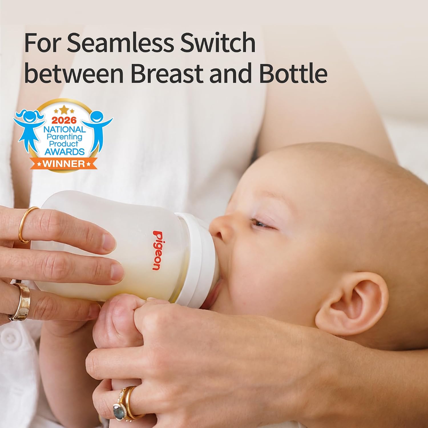 Pigeon Silicone Coating Baby Bottles, Wide Neck, 5 oz, Pack of 2