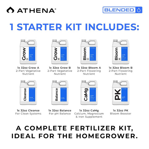 Athena Blended Line 8 Part Hydroponic Nutrient Starter Kit 32 oz