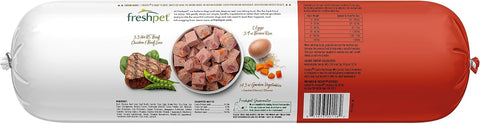Freshpet Healthy & Natural Dog Food, Fresh Beef Roll, 6lb
