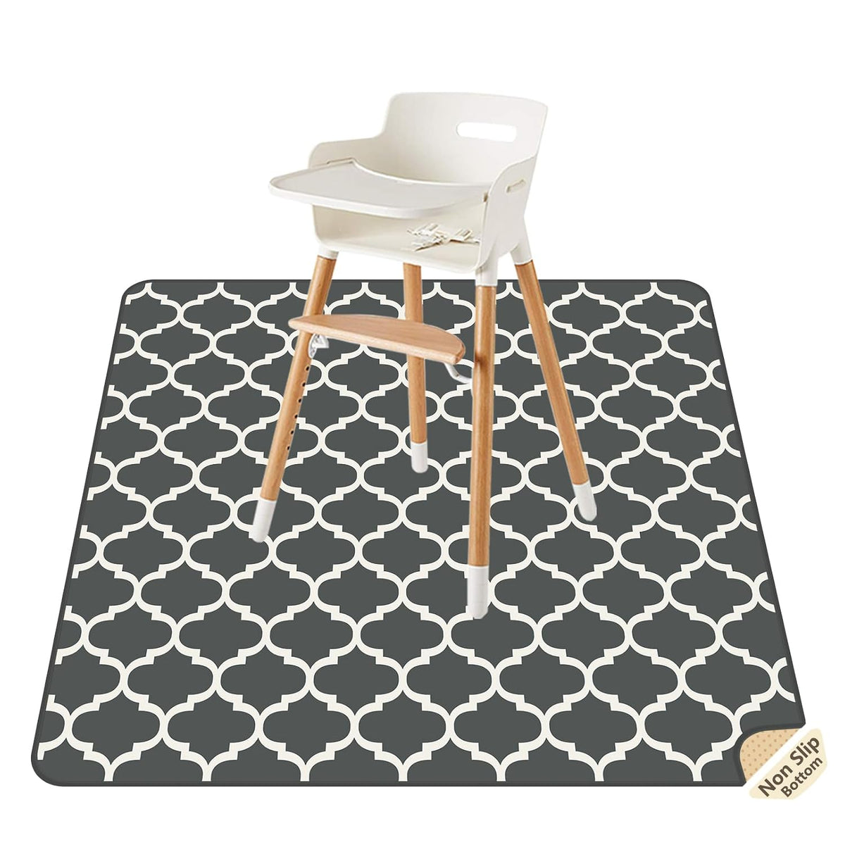 Splat Mat for Under High Chair, Waterproof Washable High Chair Floor Mat