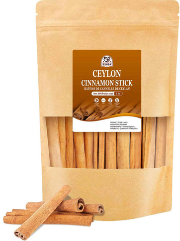 52USA Ceylon Cinnamon Sticks 1 Lb (16 oz), Whole Ceylon Cinnamon Stick | Perfect for Baking, Cooking & Beverages, Non-GMO, Kosher Certified - Cassia Cinnamon from Sri Lankan (453g)