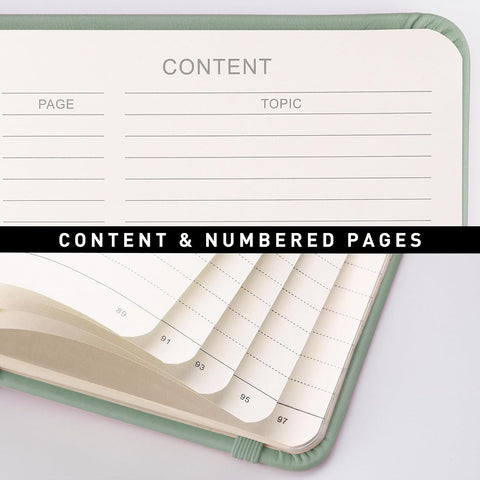RETTACY Lined Journal Notebook, 192 Numbered Pages, A5 Size (5.7'' x 8.3'')