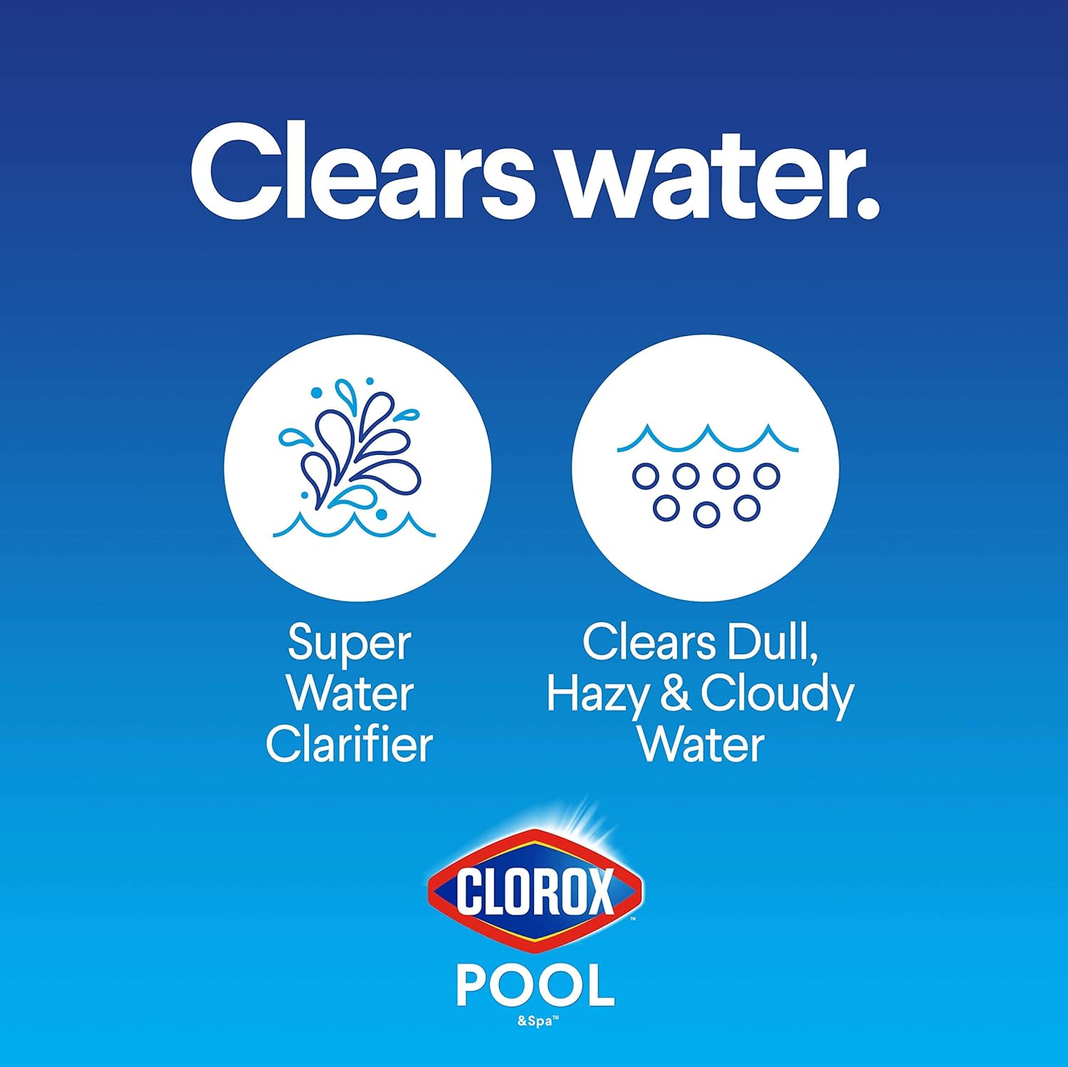 Clorox® Pool&Spa™ Swimming Pool Super Water Clarifier, Creates Crystal Clear Pool Water, 1 Quart (Pack of 1)