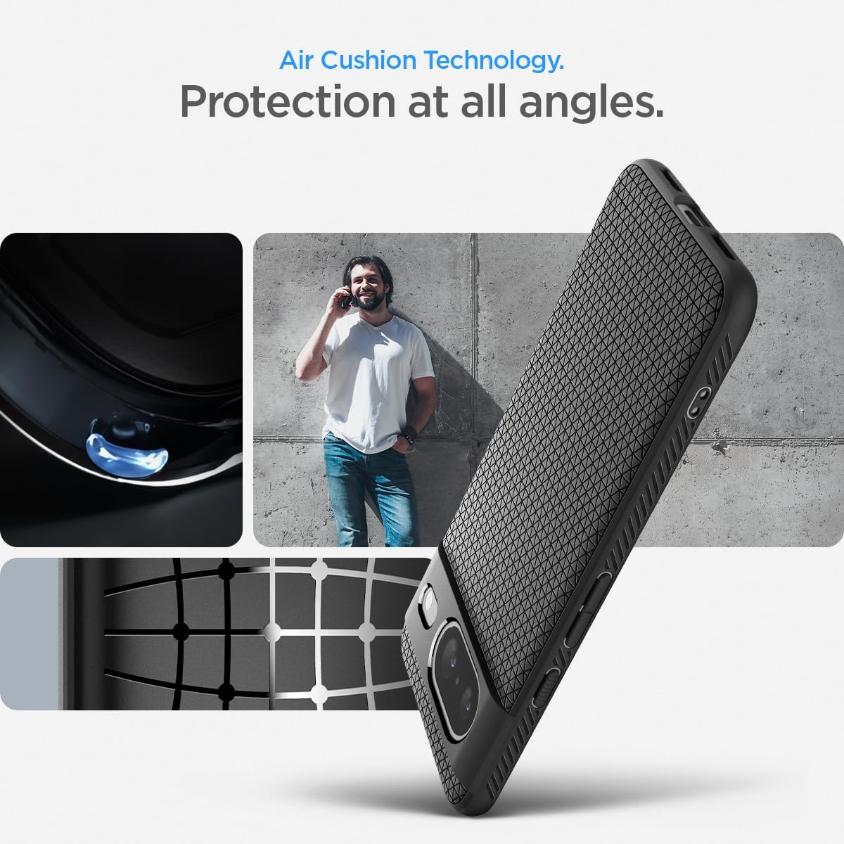 Spigen Liquid Air for Pixel 8 Case, Matte Black