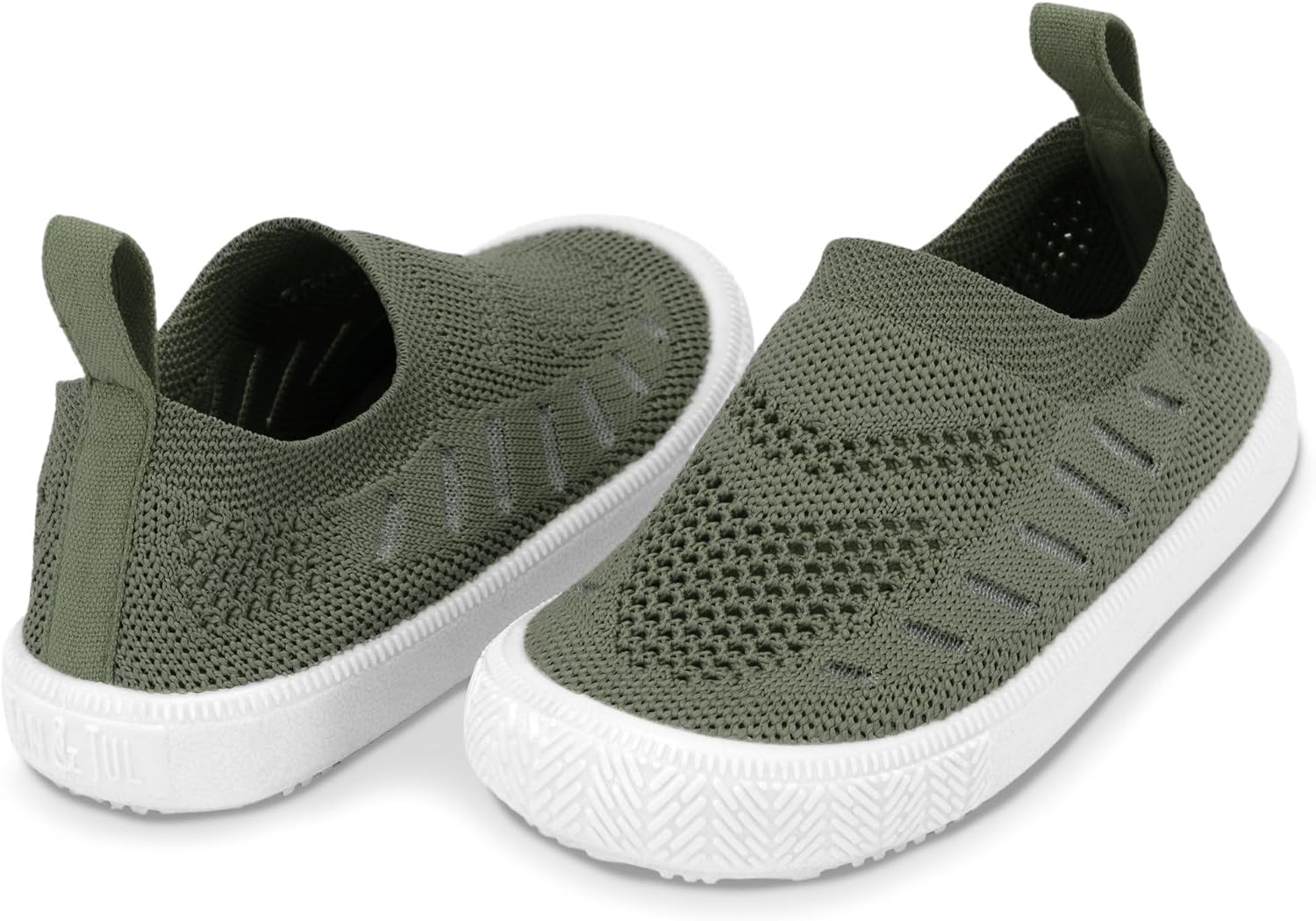 JAN & JUL Slip-on Knit Shoes, Machine Washable and Lightweight Sneakers for Toddler Boys and Girls