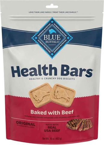 Blue Buffalo Health Bars Beef Dog Biscuits, 16 oz