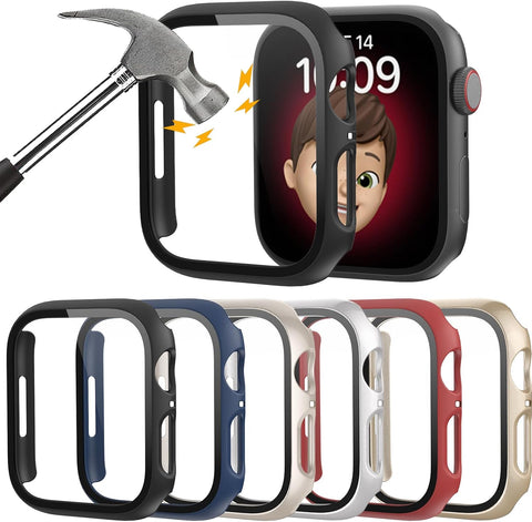 Rontion 6 Pack Hard PC Case for Apple Watch 44mm SE 3/SE 2/ Series 6/SE/5/4