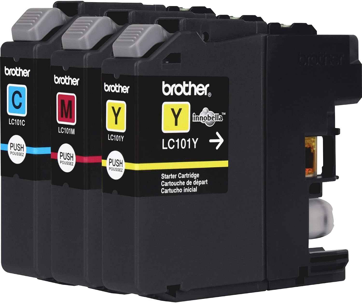 Brother Genuine Standard Yield Color Ink Cartridges, LC1013PKS, 3-Pack, Cyan, Magenta, Yellow, 300 Pages/Cartridge