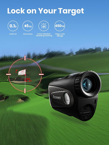 ACEGMET PFS5 Golf Range Finder, Slope & Triangulation, Magnetic, 1300 Yards