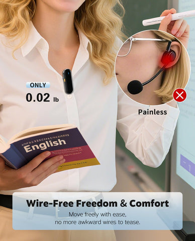 Tearstone Voice Amplifier for Teachers with Bluetooth, Dual Magnetic Mics