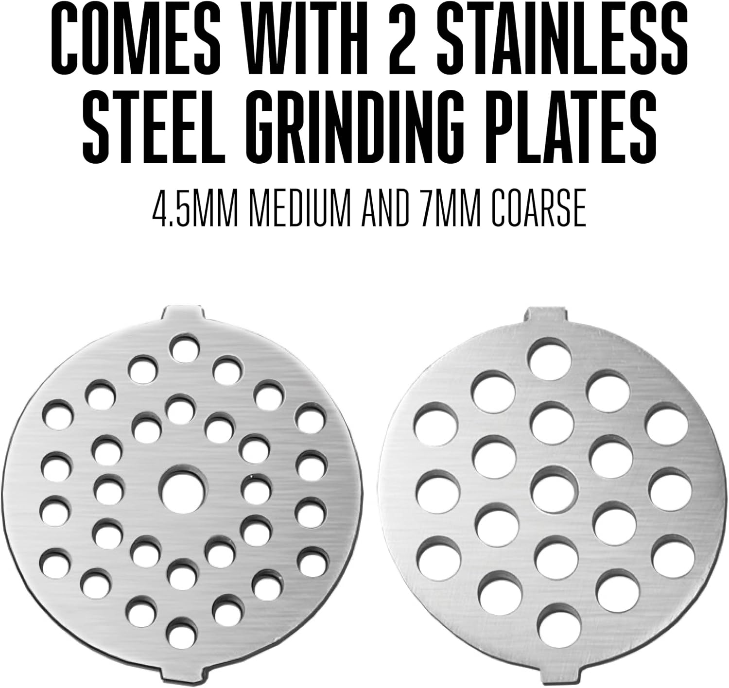 Weston Electric Meat Grinder & Sausage Stuffer, Num. 5 500 Watt, 5/8 HP Motor, Grinds 2 lbs Per Minute, Includes Stainless Steel Grinding Plates, Black (82-0330-W)