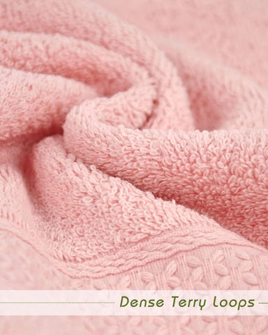 Cleanbear Pure Cotton Wash Cloths Face Cloths, 6 Colors, 13 x 13 Inches