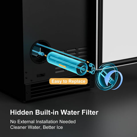 COTLIN Under Counter Ice Maker with Built-in Drain Pump & Spray Ice Tech