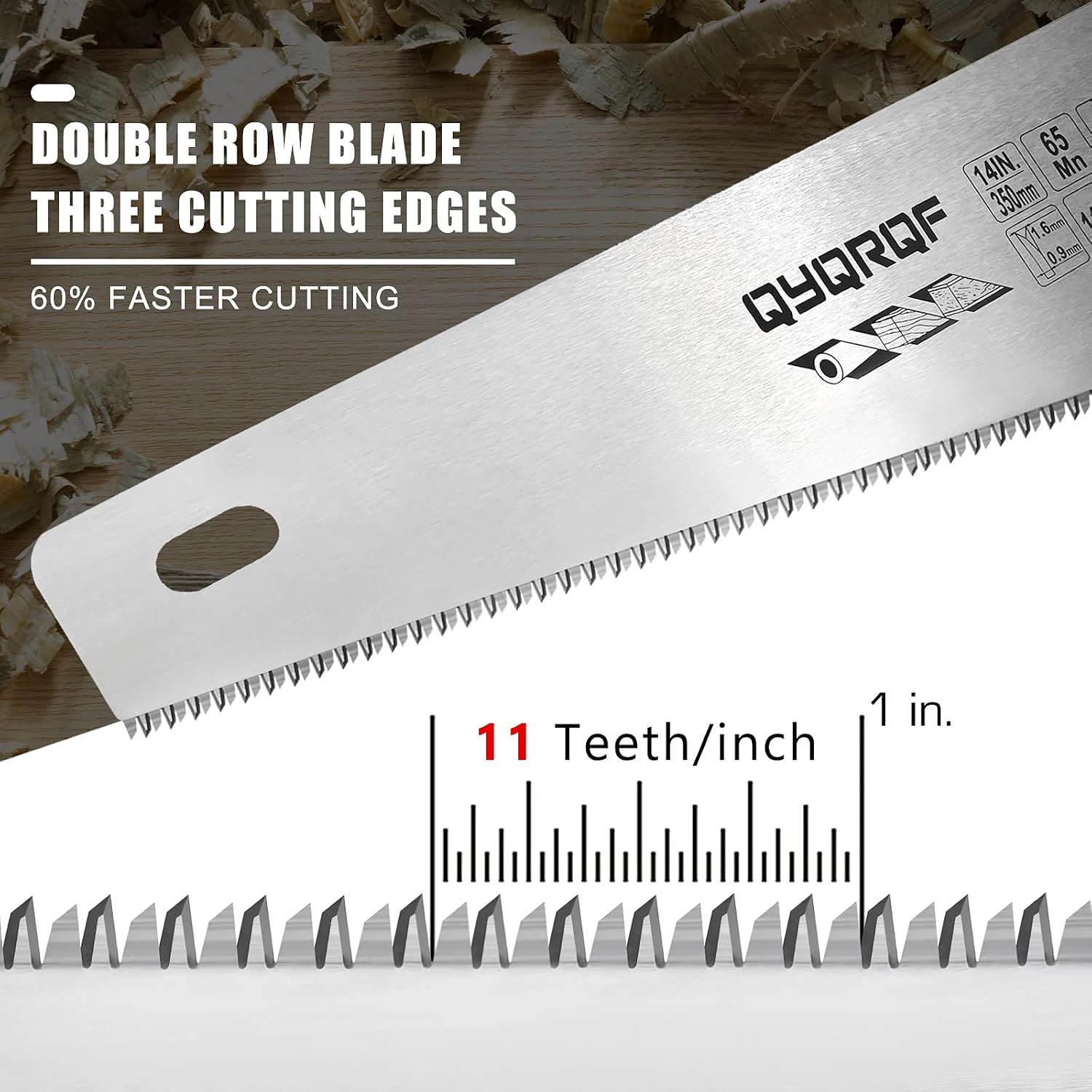 14 in. Pro Hand Saw, 11 TPI Fine-Cut Soft-Grip Hardpoint Handsaw Perfect for Sawing, Trimming, Gardening, Cutting Wood, Drywall, Plastic Pipes, Sharp Blade, Ergonomic Non-Slip Handle (green)