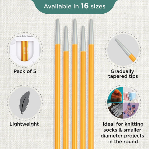 KnitPro Zing Double Pointed Needles 6" (15cm) | US Size 1 (2.25mm)