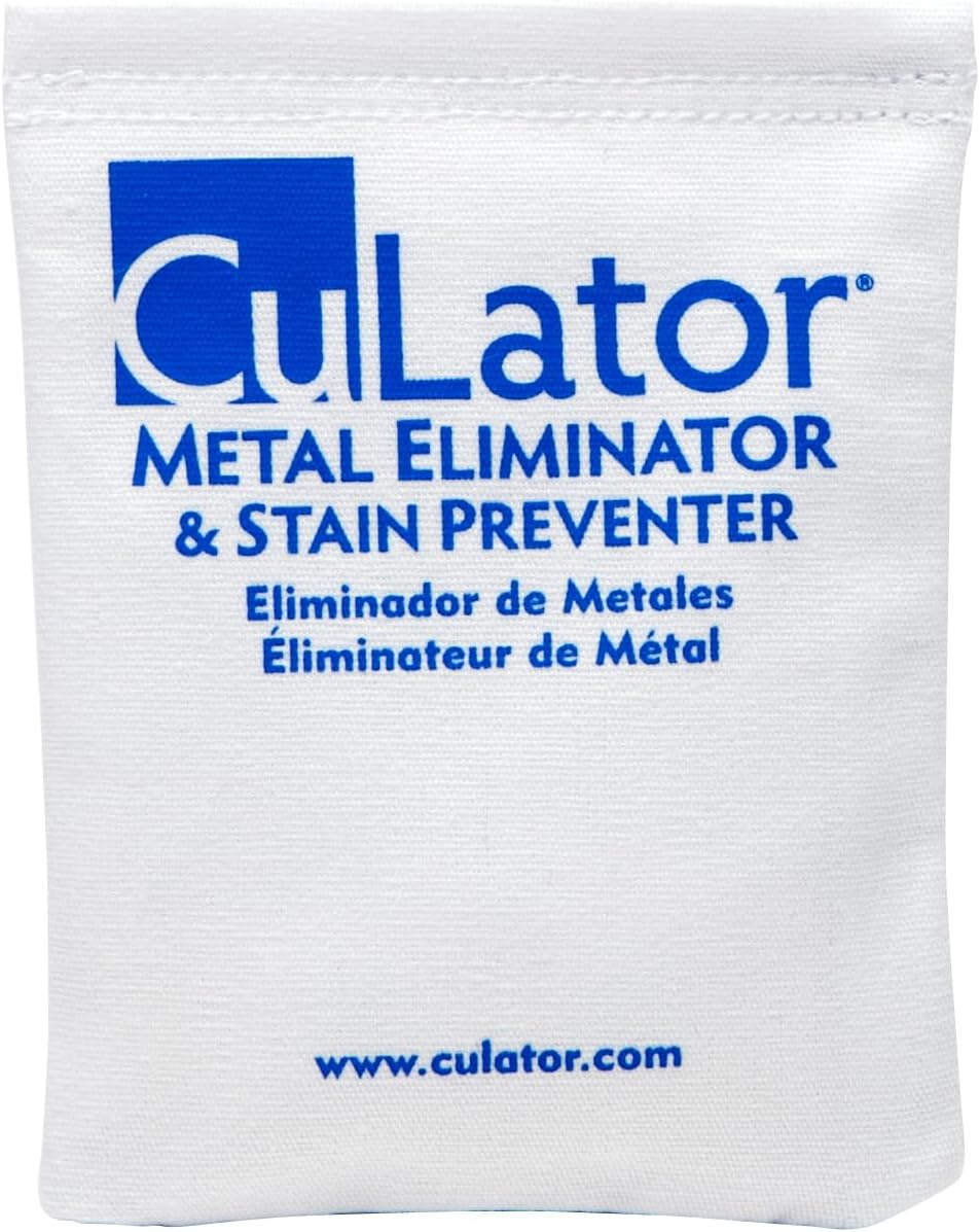 CuLator Metal Eliminator PowerPak 1.0 for Pools & Spas – Removes Copper Iron Rust Manganese – Stain Preventer, Water Clarity Support, Skimmer Treatment for 20,000 Gallons