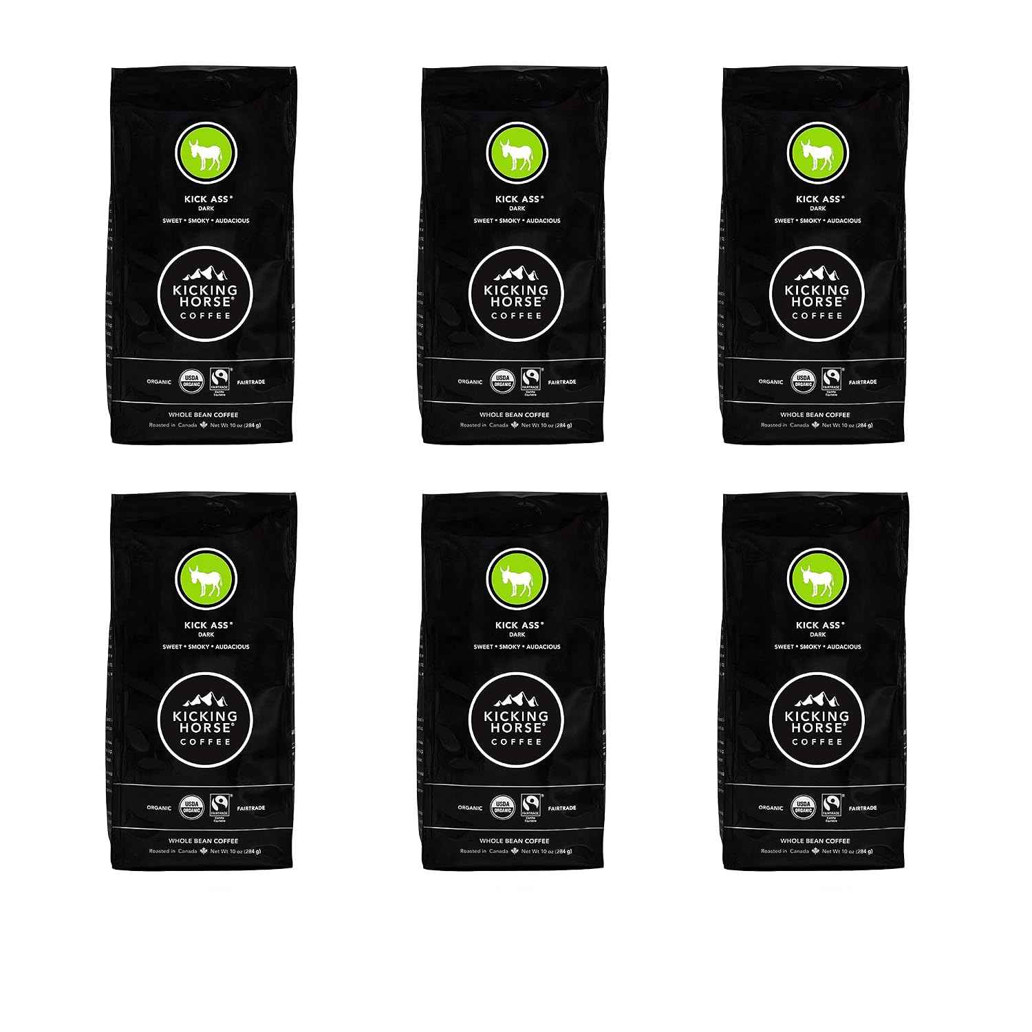 Kicking Horse Coffee, Kick Ass, Dark Roast, Whole Bean, Certified Organic, Fairtrade, Kosher Coffee, 2.2 Lb, 35.2 Ounce