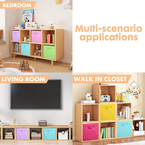 ShellKingdom Storage Bins, Foldable Fabric Storage Cubes And Cloth Storage