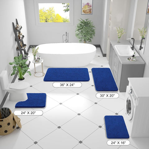 OLANLY Bathroom Rugs 30x20, Extra Soft Absorbent Chenille Bath Rugs