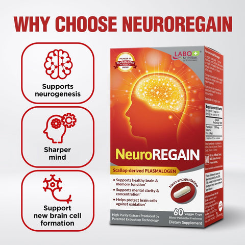 LABO Nutrition NeuroREGAIN Scallop Plasmalogen - Brain & Memory Support