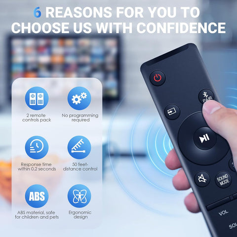（2 Pack） for Samsung soundbar Remote Control, Suitable for AH59-02767A