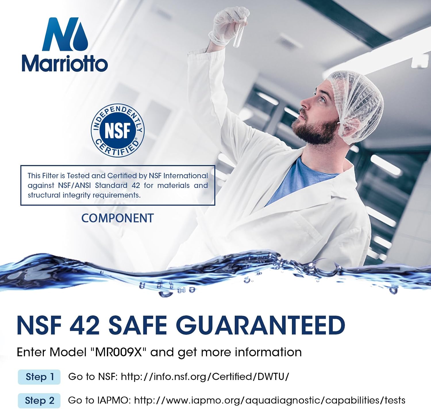MARRIOTTO RPWFE (Built-in CHIP), RPWF Refrigerator Water Filter Pack of 3