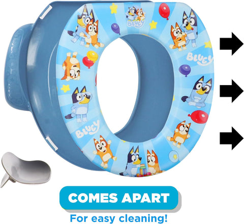 Bluey Soft Potty Seat - Potty Training Toilet Seat, Soft Cushion, Baby Potty Training, Safe, Easy to Clean