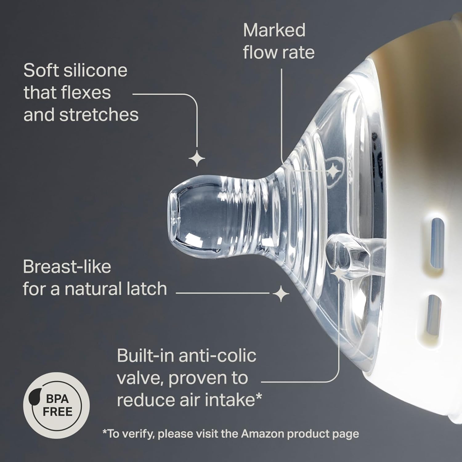 Tommee Tippee Natural Start Bottle Nipples, Medium Flow, 3m+