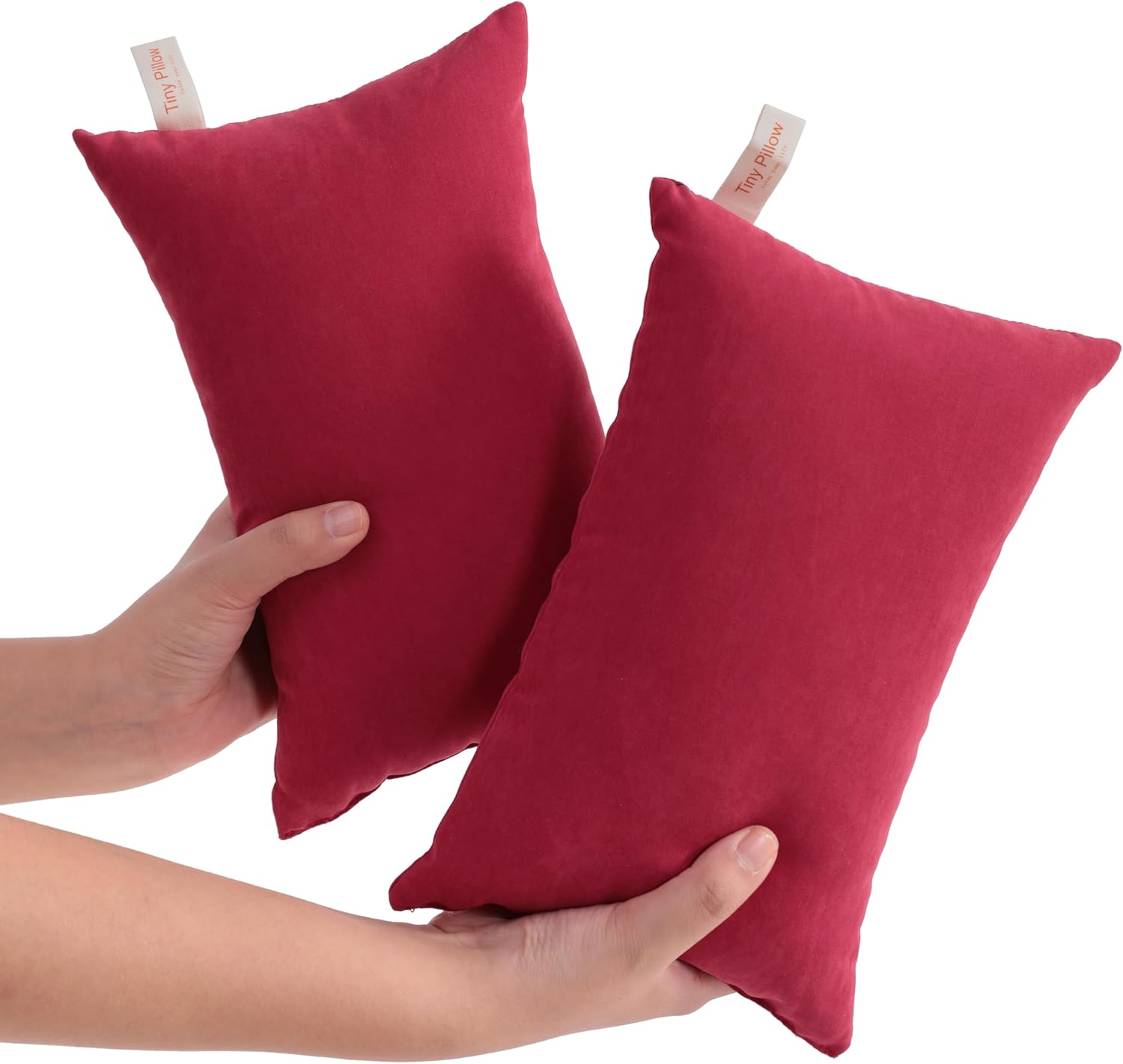 NTBAY Tiny Pillows, Set of 2, 7"x11", Red