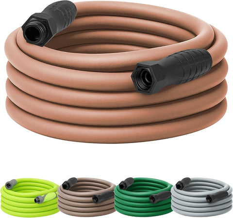Flexzilla Colors SwivelGrip Garden Hose 5/8 in. x 50 ft., Lightweight All-Weather Water Hose, Durable and Flexible, Leak-Free Connections, Red Clay