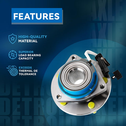 Detroit Axle - Front Wheel Bearing Hub for 00-13 Chevy Impala Monte Carlo