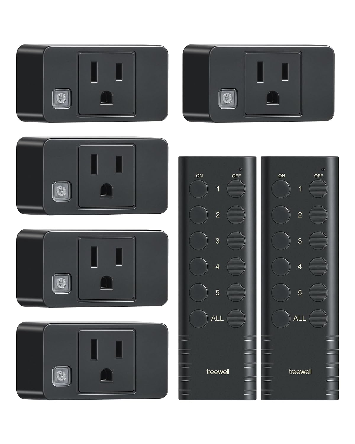 Remote Control Outlet, 200FT Long Range Remote Light Switch, Black