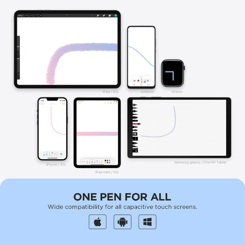 OASO Stylus Pen for Touch Screens, Disc Tip & Magnet Cap Styli Pencil Compatible with Apple iPad pro/iPad 6/7/8/9/iPhone/Samsung Galaxy Tab A7/S7/Fire HD 7/8/10 Plus Tablet/All Touch Devices.