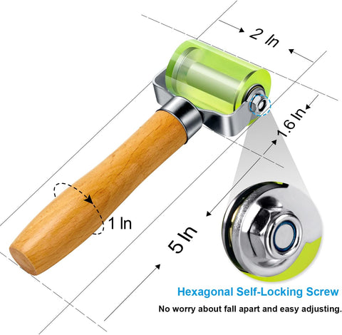 LUMITECO Bearings Equipped Automotive Car Audio Sound Deadening Application Wheel Roller, Heat Abatement Mat Wallpaper Application PU Smoothing Tool Seam Roller
