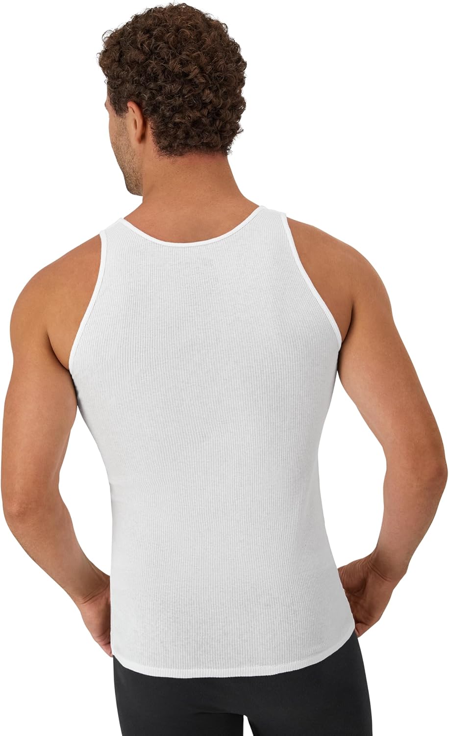Hanes Men's Tank Undershirt Pack, Cotton Tank Undershirt, Moisture-Wicking, Breathable, White or Grey/Black, Multi-Pack