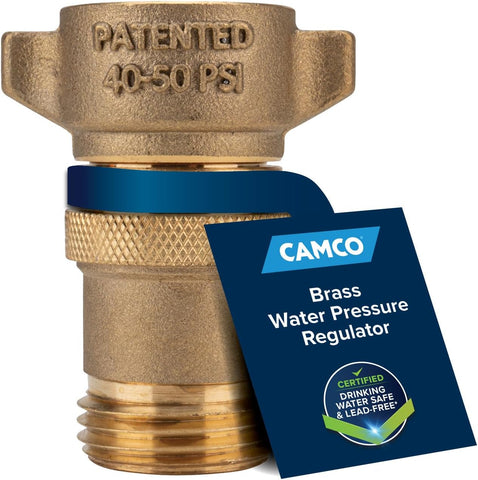 Camco Brass Marine/RV Water Pressure Regulator - Drinking Water Safe