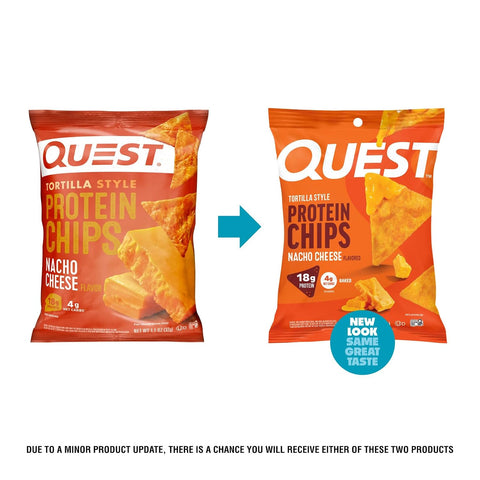 Quest Nutrition Nacho Cheese Tortilla Style Protein Chips, 12 Count